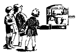 Children waiting for a bus
