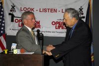 GTSC Chair & DMV Commissioner David Swarts and OLS Coordinator Charles Alonge