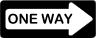 One Way sign