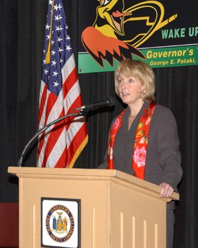 Lt. Governor Donohue speaking at Niskayuna High School